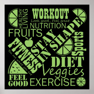 Design to encourage heathy lifestyle poster