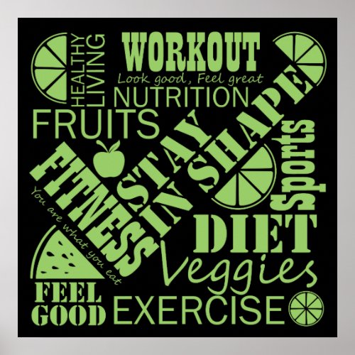 Design to encourage heathy lifestyle poster