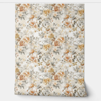 Design wallpaper with a classic flower pattern. wallpaper
