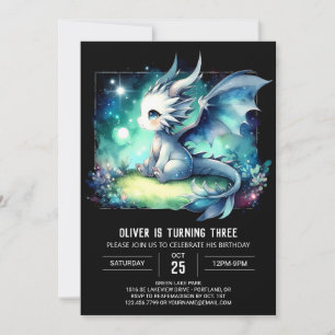 Design Whimsy Dragon Birthday  Invitation