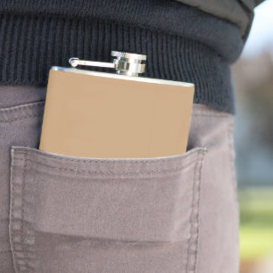 Design with a Brown Background and White Border Flask