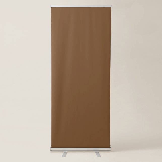 Design with a Brown Background and White Border  Retractable Banner (Front)