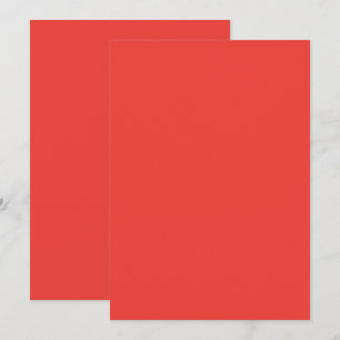 Design with a Red Background and White Border Thank You Card