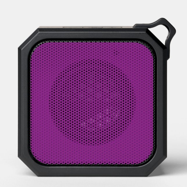 Design with a Stunning Purple Background and White Bluetooth Speaker (Front)