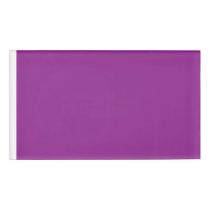 Design with a Stunning Purple Background and White Name Tag
