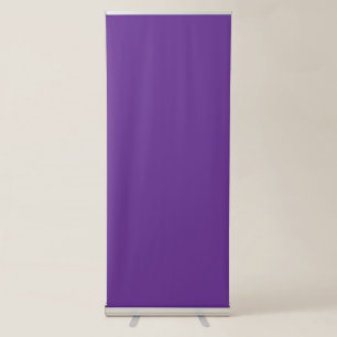 Design with a Stunning Purple Background and White Retractable Banner