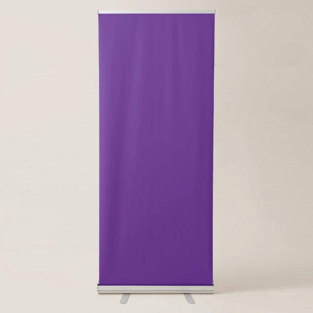 Design with a Stunning Purple Background and White Retractable Banner (Front)