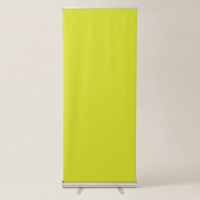 Design with a Yellow Background & Black Border  Retractable Banner (Front)