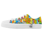 Design with Color Blocks Low-Top Sneakers (Left Shoe Outside)