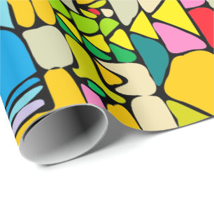 Design with Color Blocks Wrapping Paper