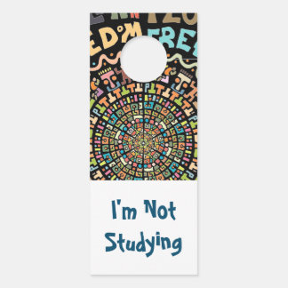 Design with colored letters door hanger