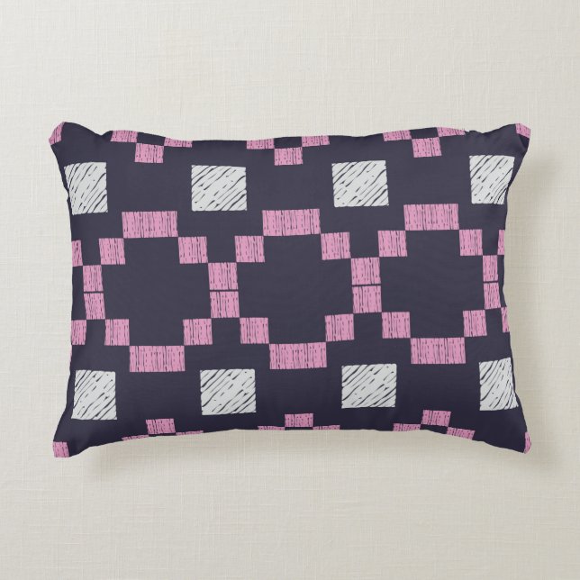 Design with manual hatching. Ethnic boho ornament. Accent Pillow (Front)