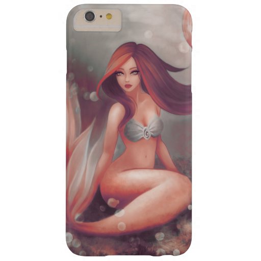 Design with mermaid under water. Anime cartoon gir Barely There iPhone 6 Plus Case