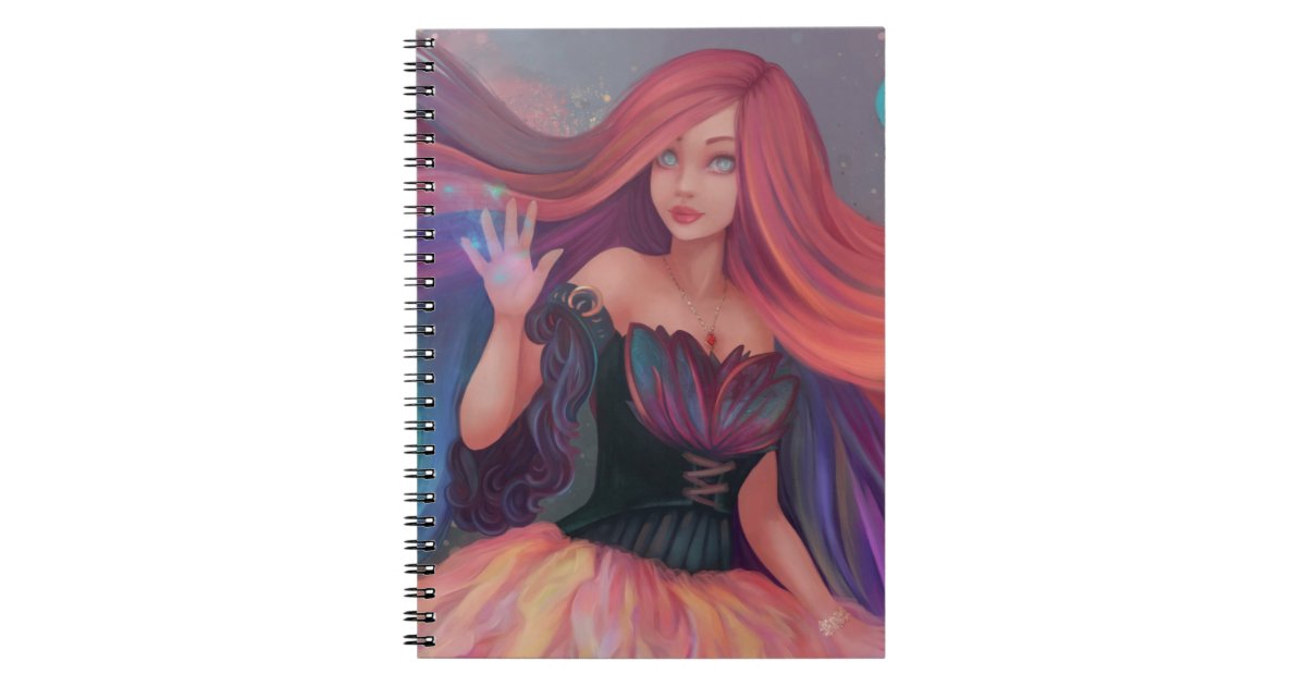 Design With Princess Anime Girl Notebook Zazzle 8222