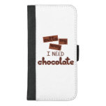 Design with Text outta my way I need chocolate iPhone 8/7 Plus Wallet Case