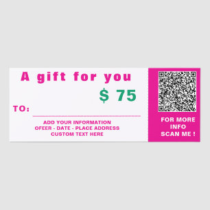 Design Your Business Gift Voucher Tickets Example