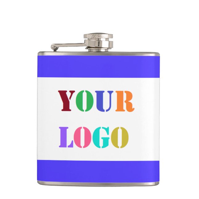 Design Your Company Logo Branded Flask Example (Front)