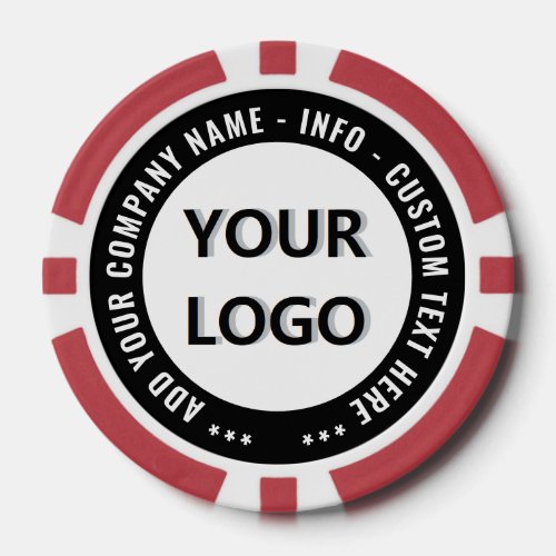 Design Your Company Logo Text Branded Poker Chips