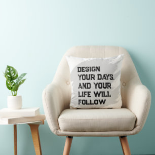 Design your days... throw pillow