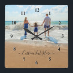 Design Your Family Photo Clock with Custom Text<br><div class="desc">Custom Photo and Text Wall Clocks - Create Your Own Unique Design - Personalized Family / Mom / Dad / Kids / Friends or Personal Clock Photo Gifts - Add Your Text and Photo - Resize and move elements with Customization tool ! or Choose font / size / color !...</div>