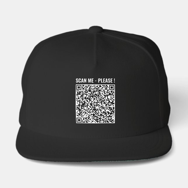Design Your Funny QR Code Scan Info Hat Example (Front)