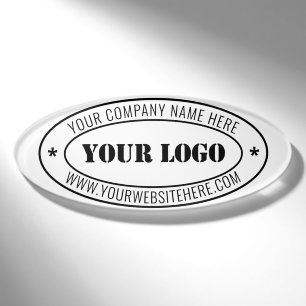 Design Your Logo Branded Business Name Tag Example