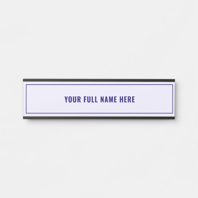 Design Your Name Door Sign Example Choose Colors (Front)
