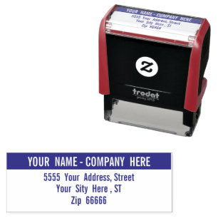 Design Your Name Return Address Modern Color Stamp