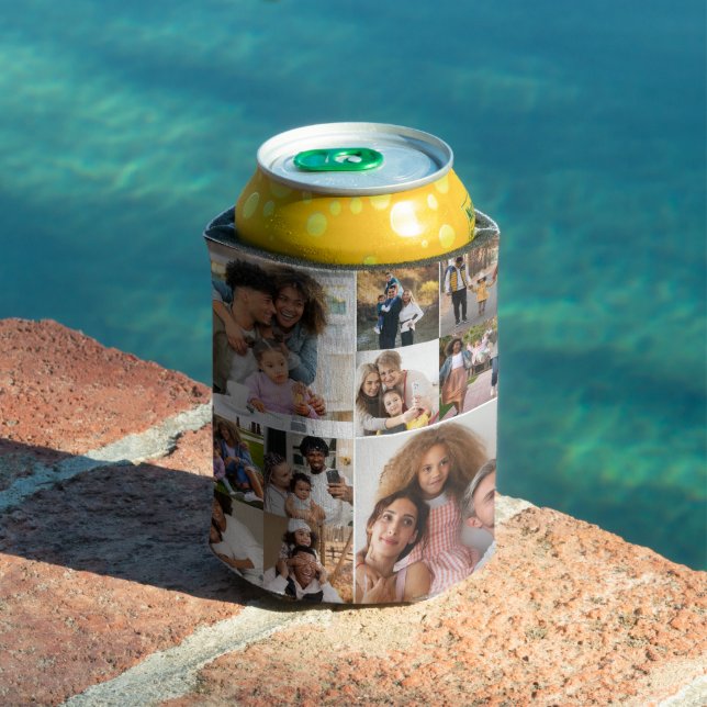 Design Your Own 10 Photo Collage Can Cooler (In Situ Pool)
