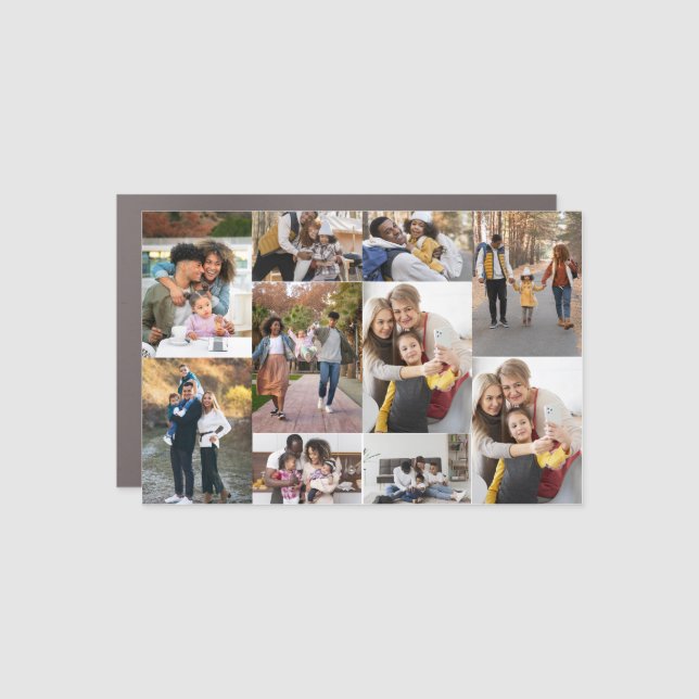 Design Your Own 10 Photo Collage Car Magnet (Front)