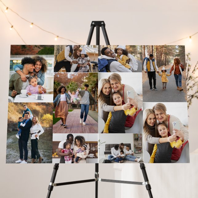 Design Your Own 10 Photo Collage Foam Board (In Situ (Stand))