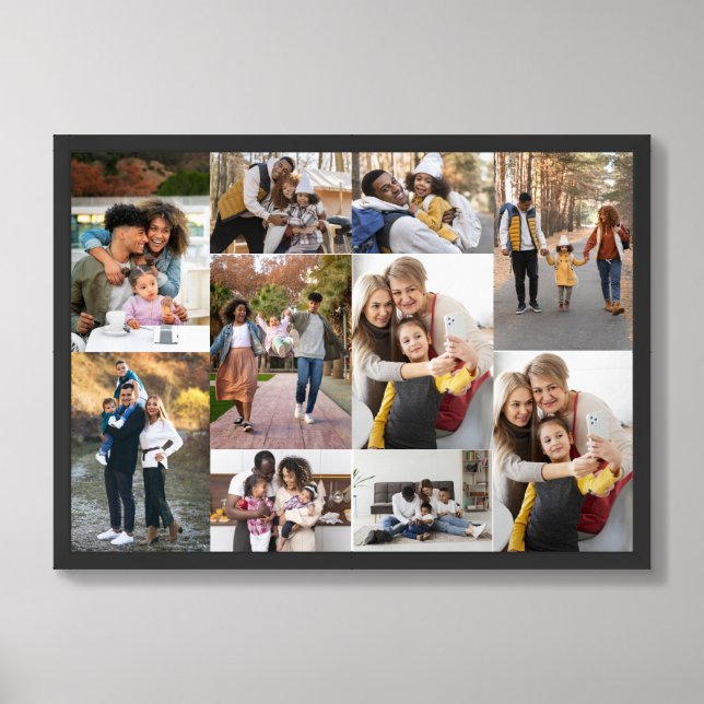 Design Your Own 10 Photo Collage Framed Art (Framed Front)