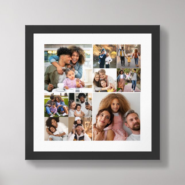 Design Your Own 10 Photo Collage Framed Art (Framed Front)