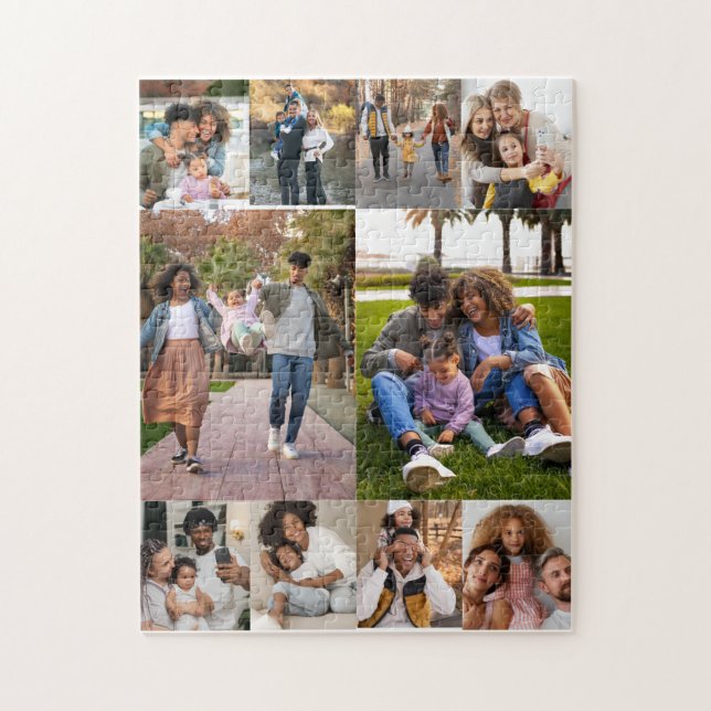Design Your Own 10 Photo Collage Jigsaw Puzzle (Vertical)