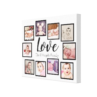 Design Your Own 10 Photo Collage Love Family Canvas Print