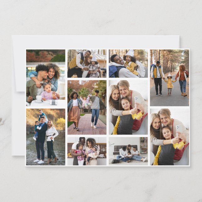 Design Your Own 10 Photo Collage Note Card (Front)