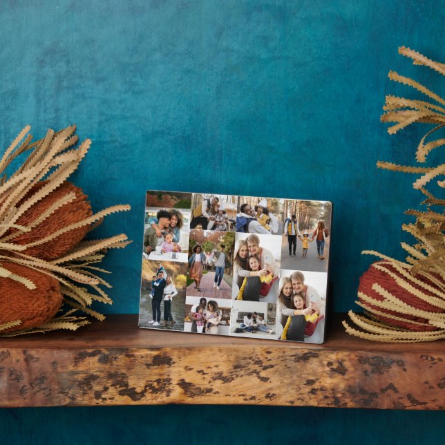 Design Your Own 10 Photo Collage Plaque (Side)