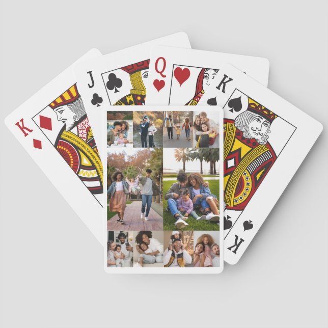 Design Your Own 10 Photo Collage Poker Cards (Back)