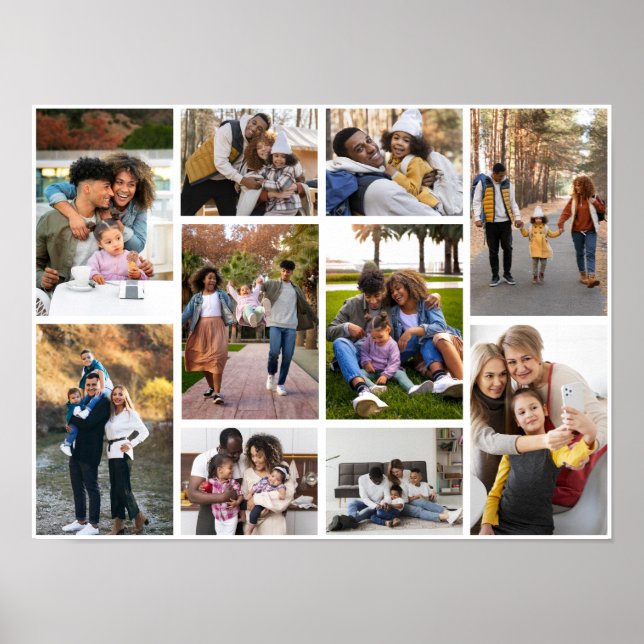 Design Your Own 10 Photo Collage Poster (Front)
