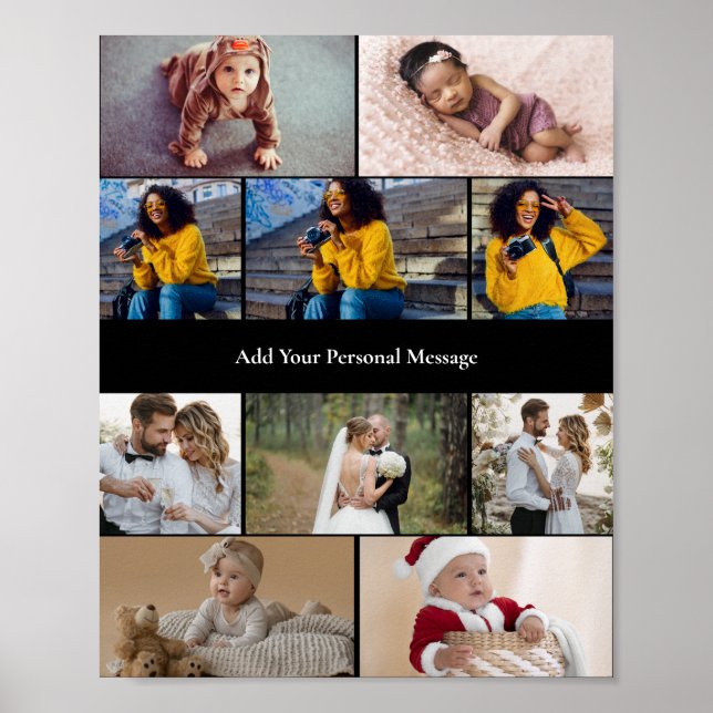 Design Your Own 10 Photo Collage Poster (Front)
