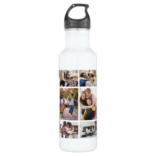 Design Your Own 10 Photo Collage Stainless Steel Water Bottle