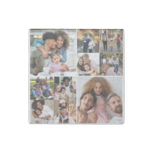 Design Your Own 10 Photo Collage Stone Magnet