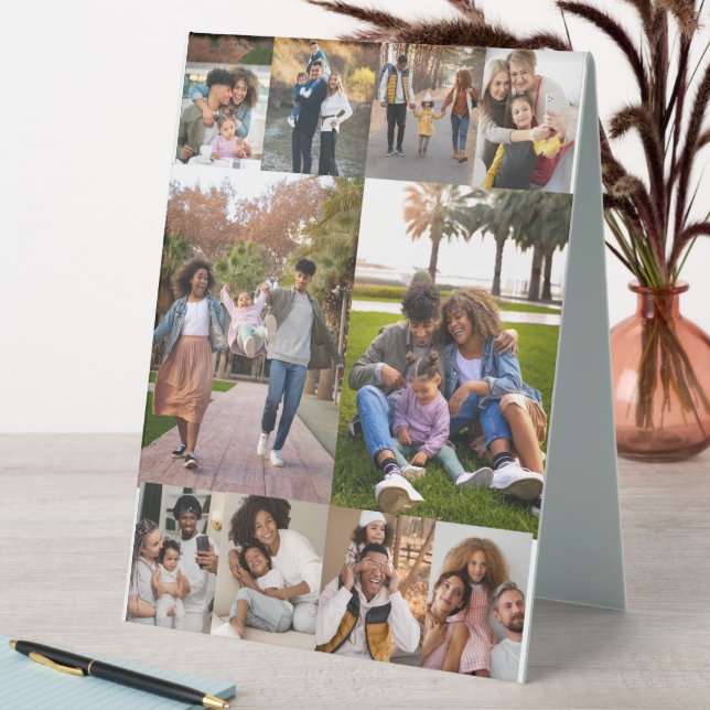 Design Your Own 10 Photo Collage Table Tent (In SItu (Table))