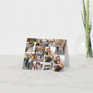 Design Your Own 10 Photo Collage Thank You Card