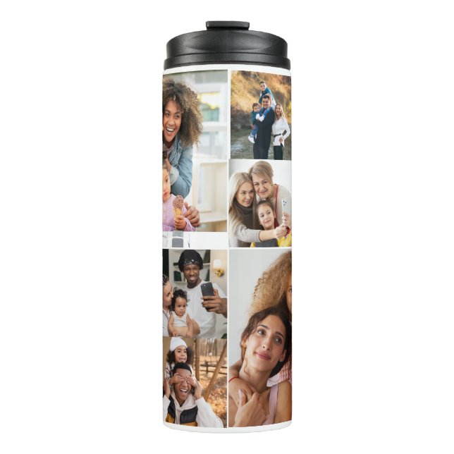 Design Your Own 10 Photo Collage Thermal Tumbler (Front)