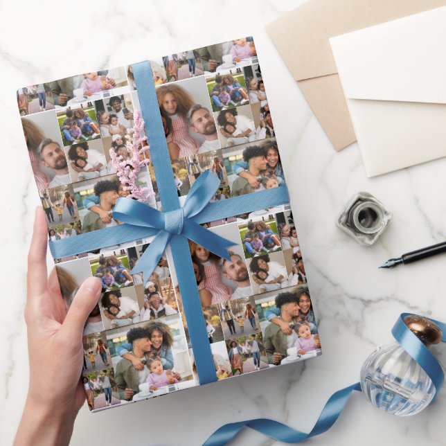 Design Your Own 10 Photo Collage Wrapping Paper (Gifting)