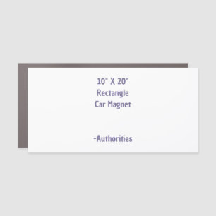 Design Your Own 10" X 20" Rectangle Car Magnet