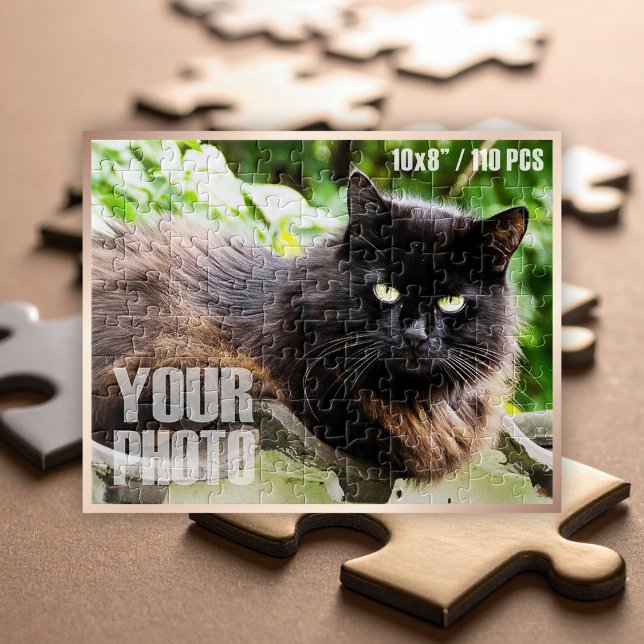 Design Your Own 10x8”/110 Pieces Custom Pet Photo Jigsaw Puzzle (Custom Photo Puzzle - 10x8" / 110 Pieces)