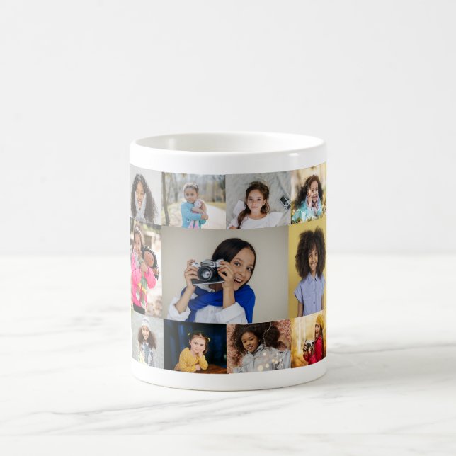 Design Your Own 11 Photo Collage Coffee Mug (Center)