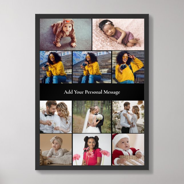 Design Your Own 11 Photo Collage Framed Art (Framed Front)